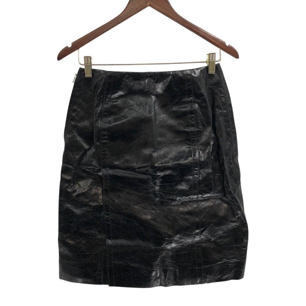 Protagonist 100% Lambskin Leather Skirt Sz 32 | Retails $809 New With Tags